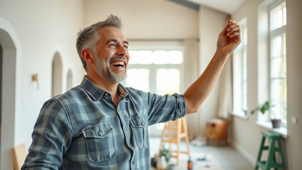 Homeowner renovating home with home equity loan funds