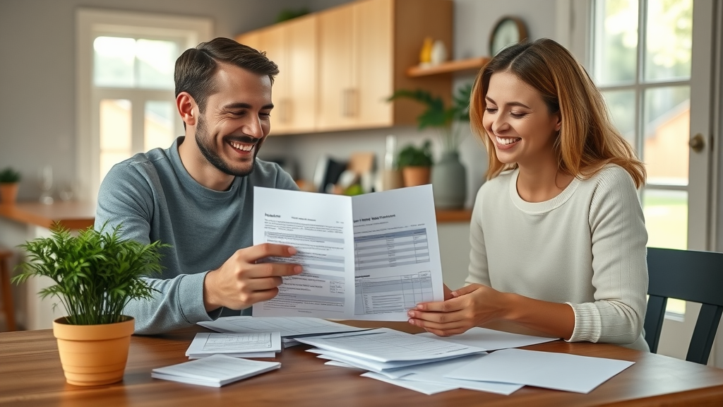 north carolina home buyers considering payment assistance, family reviewing paperwork, cozy home setting, financial preparation