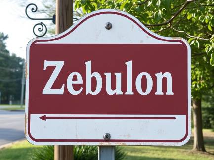 Sign displaying 'Zebulon, NC' in a vibrant outdoor setting.